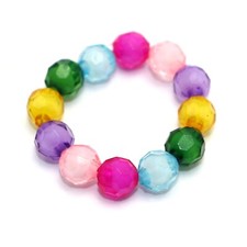 2500 Mixed Color Acrylic Faceted Round Beads 6mm "Bead in Bead" Free Shipping