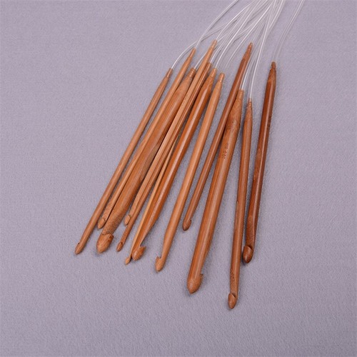 1.2m 48" 12 Different Size/Set Tunisian Carbonized Bamboo Needle Crochet Hook-*- - Picture 4 of 12