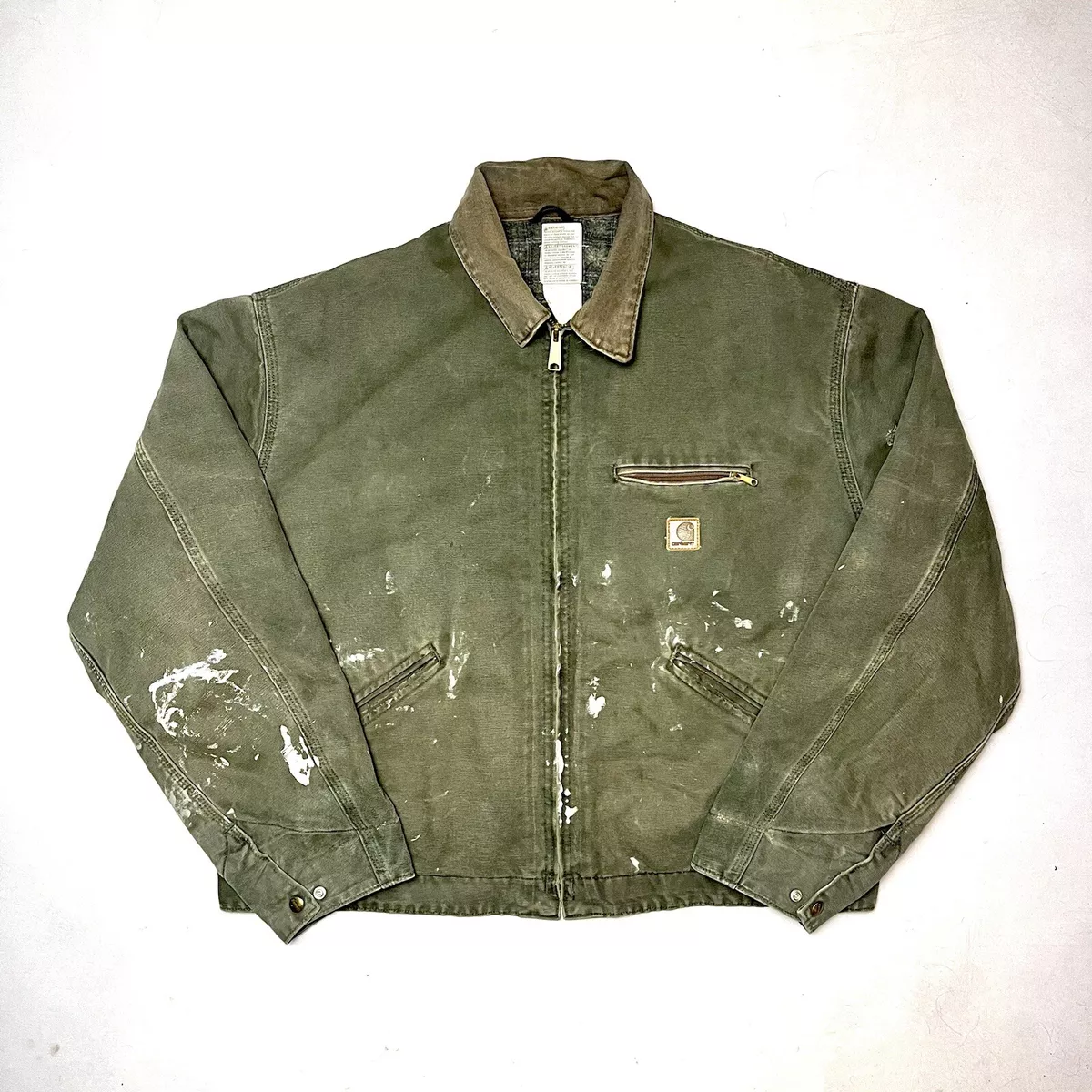 Vintage Carhartt Detroit J97 MOS Work Jacket Thrashed Faded 2XL Vintage Carhartt Detroit J97 MOS Work Jacket Thrashed Faded 2XL