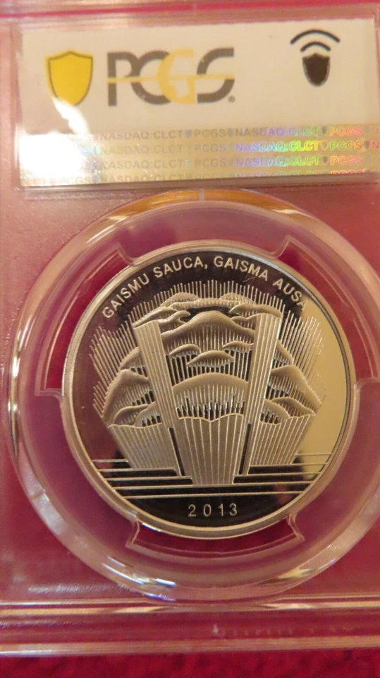 2012 Latvia Lats Silver Proof PCGS PF68 Lats  Jazep Vitols  - Image 4 of 4
