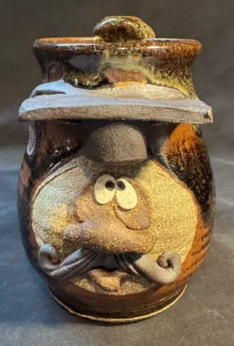 Robert Eakin Stoneware Pottery Face Cup Mug