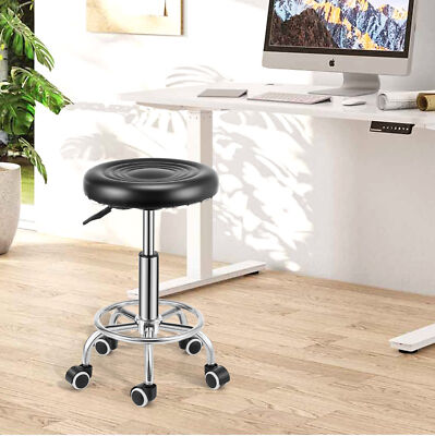 Rollhocker Arbeitshocker Hocker Drehhocker Kosmetikhocker Praxishocker Schwarz