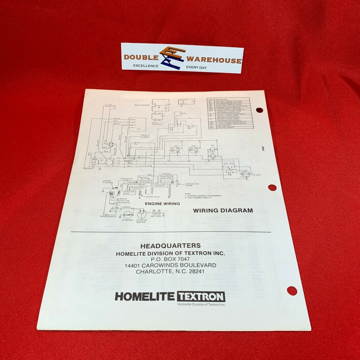 Homelite Textron Heavy-Duty Generator 180RIE62 UT03643 17942