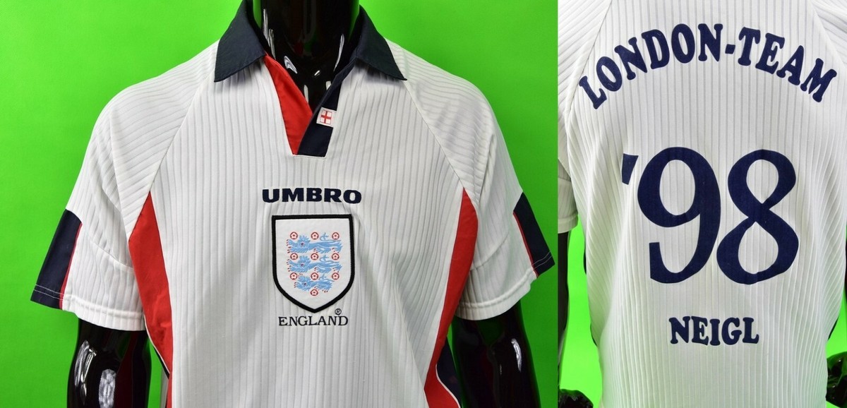 UMBRO England Home Shirt WORLD CUP FRANCE 1998 LONDON-TEAM