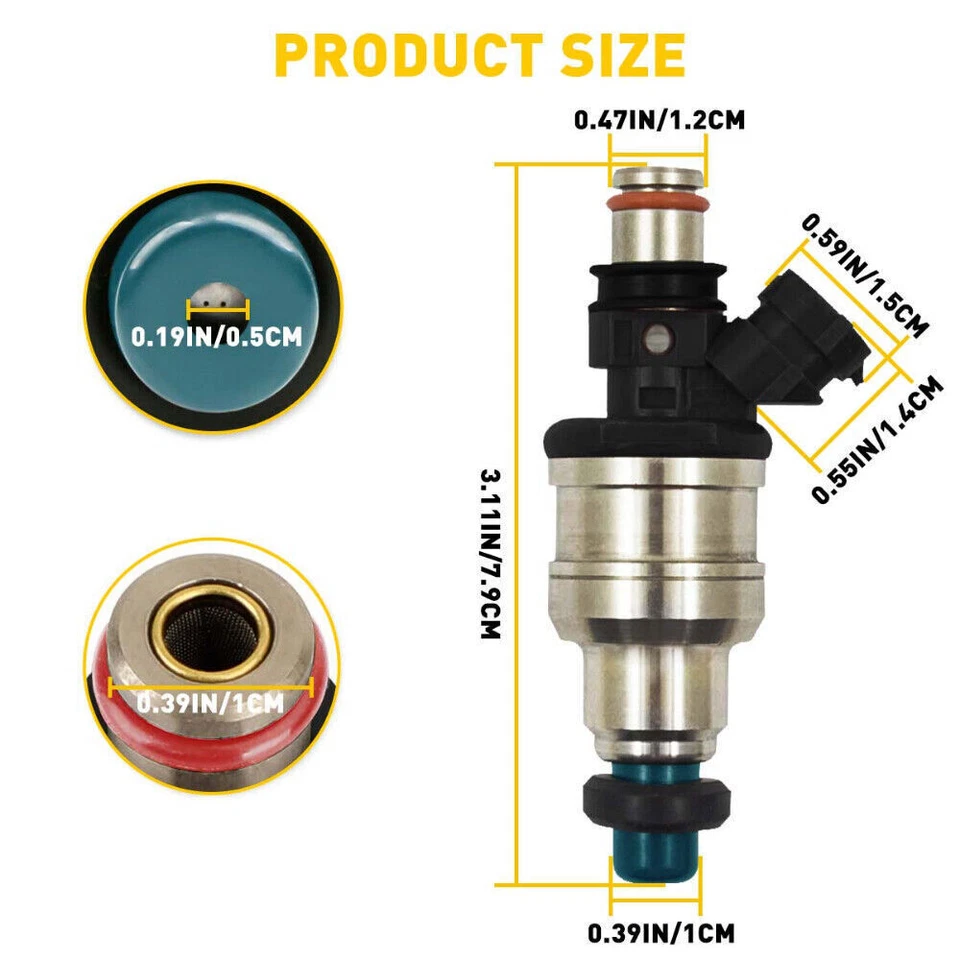Juego 4 inyectores de combustible FJ522 para camioneta Toyota 1989-1995 4Runner 2,4 L I4 Foto 2 de 4