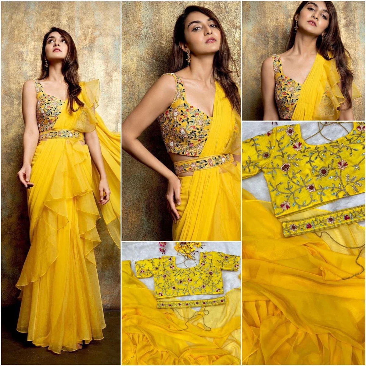 Farewell party dress top for girl saree