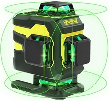 4x360° Laser Level Pro Kit, Self-leveling Tool for Construction, Tiling Floor...