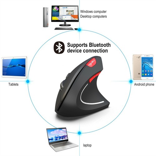 HXSJ T29 Wireless Bluetooth 3.0 Mouse Ergonomic Design Vertical 2400DPI Mice U66 - Picture 10 of 18