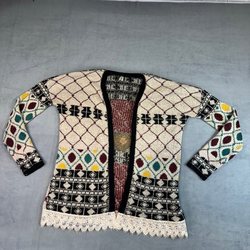 BKE Pullover Shaw Langarm Damen Cardigan gewebt Wolle Spitze CountryCore Large
