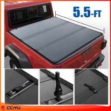 Tonneau Cover Truck Bed 5.5Ft For 2004-2020 Ford F150 Hard Tri-Fold
