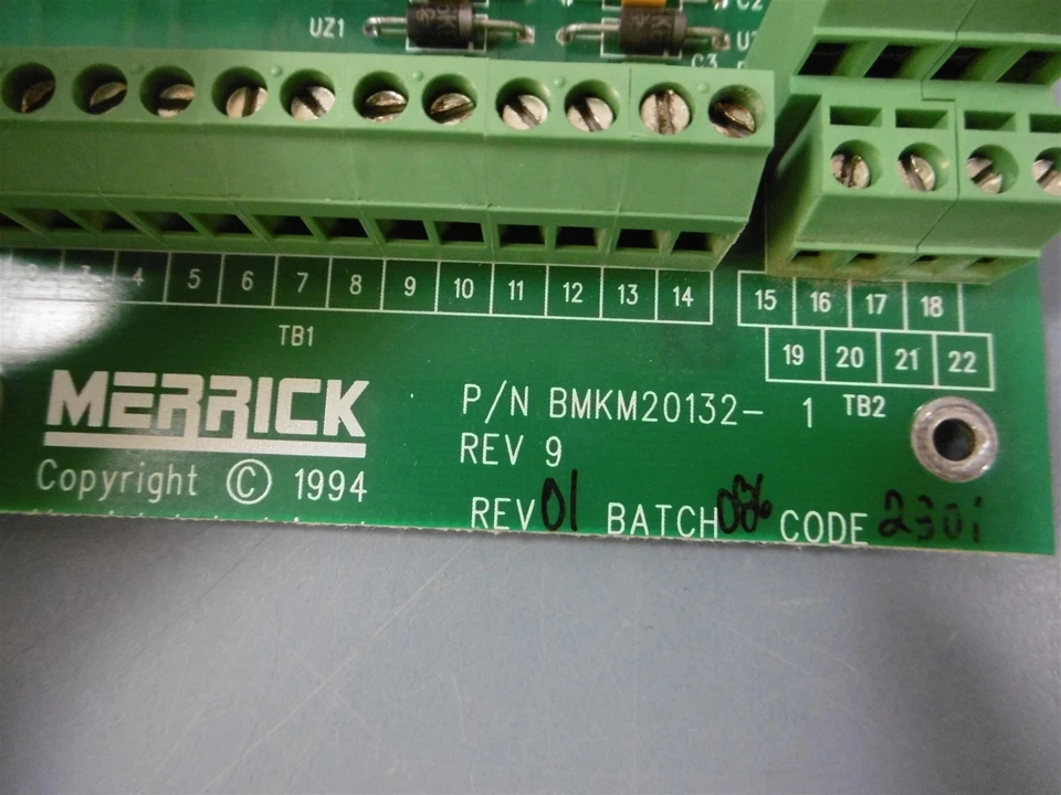 Merrick Merrscale BMKM20132 PC Board REV 9 Backplane Takeout Circuit Board - Image 2 of 4