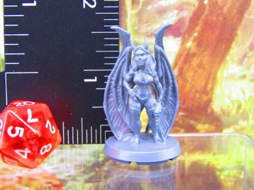 Succubus Demon Mini Miniatures 3D Printed Resin Model Figure 28/32mm Scale RPG - Foto 5 di 5