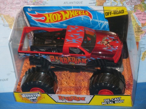 1/24 HOT WHEELS MONSTER JAM BARBARIAN TRUCK DIECAST OFF-ROAD *BRAND NEW & VHTF* - Picture 2 of 10