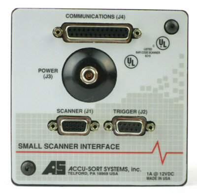 ACCU-SORT Systems M25A Small Scanner Interface 12VDC For Bar Code Scanners