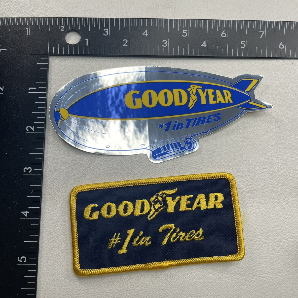 circa 1990s GOODYEAR #1 In Tires Patch + Blimp Decal (Car