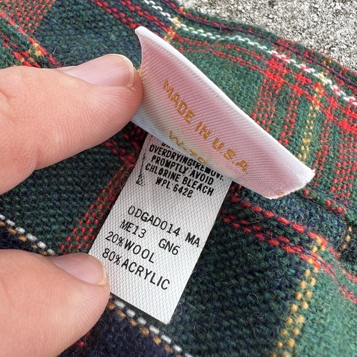 Vintage 80s Wrangler Tartan Plaid Academia Acrylic Wool Skirt ~ Size 26 Waist - Picture 4 of 7