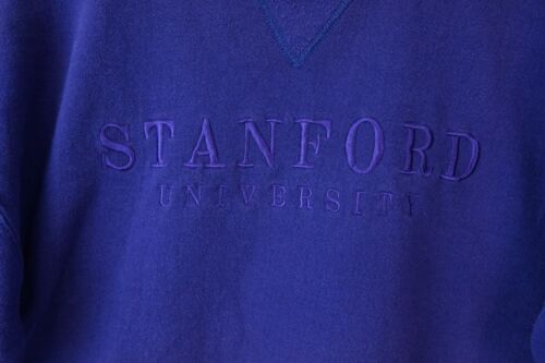 Vintage Russell Athletic Stanford University Sweatshirt USA Made Purple Size XL - Picture 3 of 7