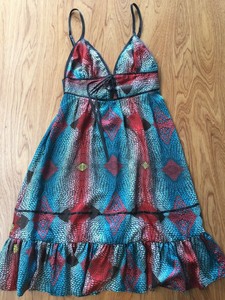 Kuku Designer Dress Cocktail Engagement Work Party Black Red Blue Satin Sz 10 Ebay