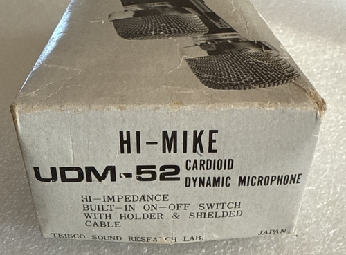 Vintage Hi-Mike UDM-52 - Cardioid Dynamic Microphone Teisco Sound - Japan - Zdjęcie 8 z 8