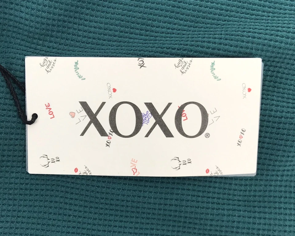 Pullover Xoxo para mujer manga larga tejido verde talla mediana bordado nuevo con etiquetas Foto 4 de 4