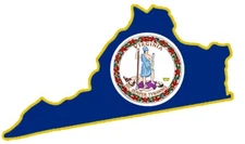 Pack of 6 State of Virginia Bike Motorcycle Hat Cap Lapel Pin HP4605A