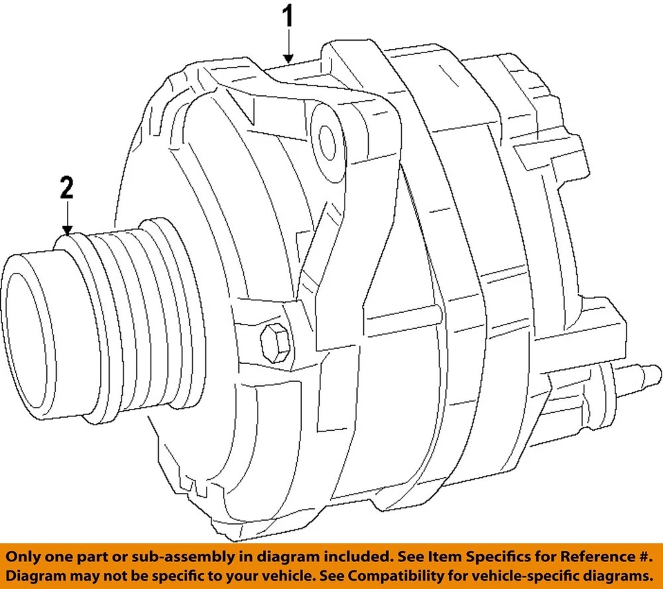 Alternador usado compatible con: Jeep Renegade 2016 1,4 grado A Foto 3 de 4
