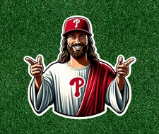 Jesus is a Philadelphia fan 100% waterproof vinyl sticker decal - several sizes