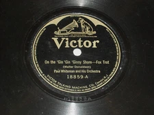 PAUL WHITEMAN-On The 'Gin 'Gin 'Ginny Shore (1922) VICTOR 10" 78 RPM