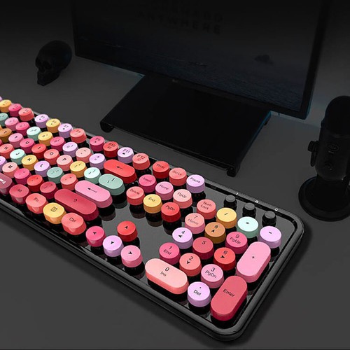 Kabelloses Tastatur- -Set Drahtlose Tastaturmaus Laptop-Tastatur Mädchen - Bild 4 von 12