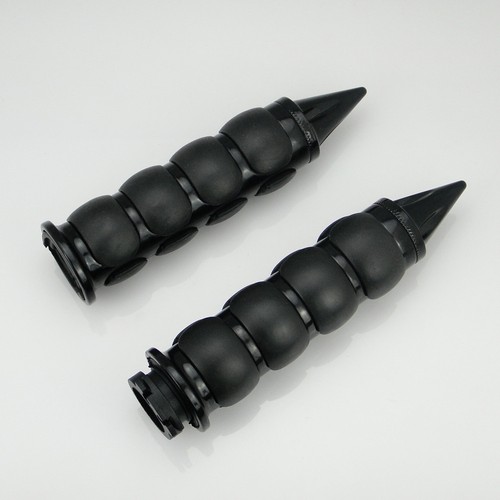 1 inch Black Handlebar Handle Grips For Honda Yamaha Suzuki Kawasaki Triumph - Picture 2 of 5