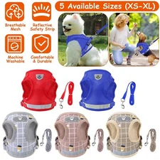 Adjustable Dog Harness Leash Puppy Pet Dogs Padding Vest Reflective Chest Strap
