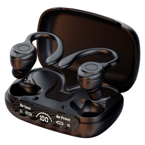 Bluetooth 5.3 Headset TWS Wireless Earphones Earbuds Stereo Headphones Ear Hook♬ - Picture 1 of 17