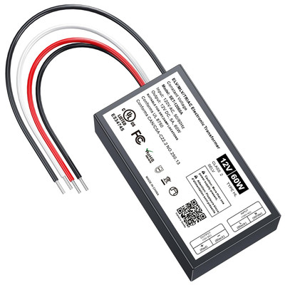 12V Dimmable LED Driver, 60W Triac ELV/MLV LED Transformer Compatible with Lutro