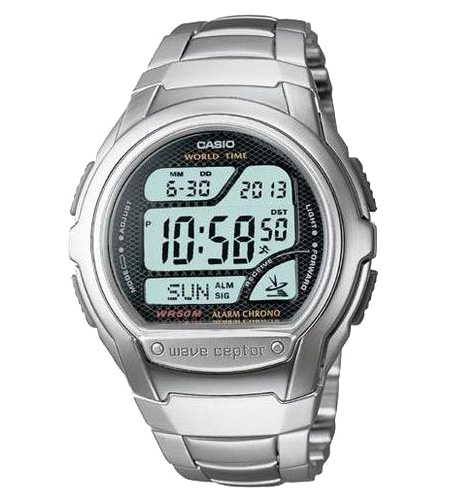 Casio Digital Watch Womens Silver Tone Stainless Steel LW-200-1AV 50m LW200