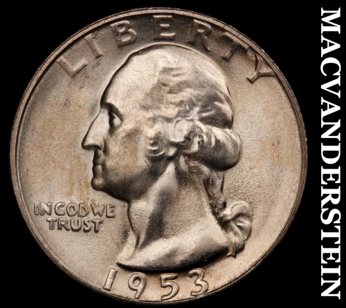 1953-S Washington Quarter- Silver Choice Gem Brilliant Unc Luster #i9601