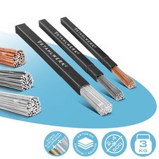 Schweißstäbe Set Stahlwerk Stahl Edelstahl Aluminium 2,4 x 500 mm 1 kg 0,8 kg