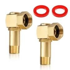 2 PCS Lead-Free Brass Hose Reel Parts Fittings Garden Hose Adapter Swivel