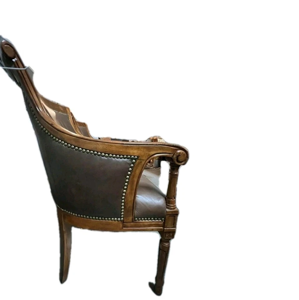  Respaldo alado de cuero inglés  Foto 3 de 3