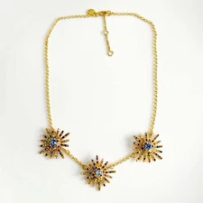 16" Jcrew Crystal Bib Statement Necklace Chic Women Party Vacation Jewelry Gift