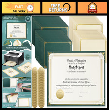 150 Pcs Gold Foil Diploma Holders Seals Certificate Kit - Green Color