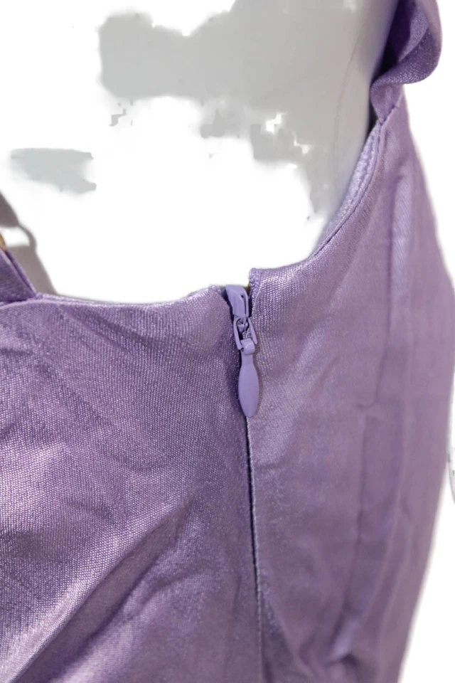 Maxi Vestido Sin Mangas Michael Costello X Revolve Mujer Púrpura Corbata Viscosa Talla S Foto 4 de 4