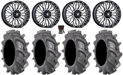MSA Clubber 14'' Wheels Machined 28'' BKT AT 171 Tires Kawasaki Teryx Mule