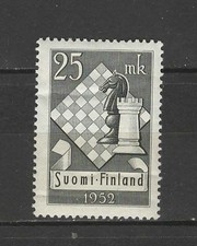 Finlande n° YT 395 neuf**  année 1952 - Echecs