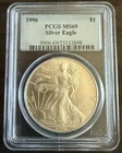 1996 $1 American Silver Eagle PCGS MS69