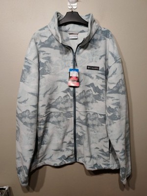 Columbia Granite Mountain Printed Fleecejacke Herren XXL Omni-Heat Full Zip 2XL 