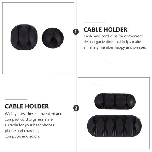 12 Stück Mehrzweck-Kabelhalter Home Office Schreibtisch Kabelclip Organizer - Afbeelding 4 van 12
