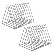 Vinyl Record Holder Storage, 9 Slot Metal Magazine Book Album Display Rack, S...