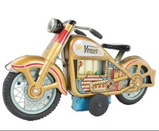 Rare 1960 T.N. Nomura Venus Tin-Litho Friction Drive Motorcycle