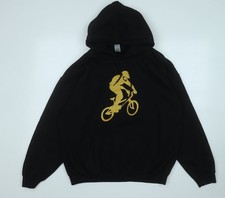Schwarzer Pullover Hoodie Damen UK Gr&ouml;&szlig;e L Gildan