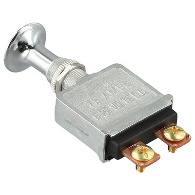 High Current 75A Push Pull Switch with Removable Chrome Knob for Easy Control